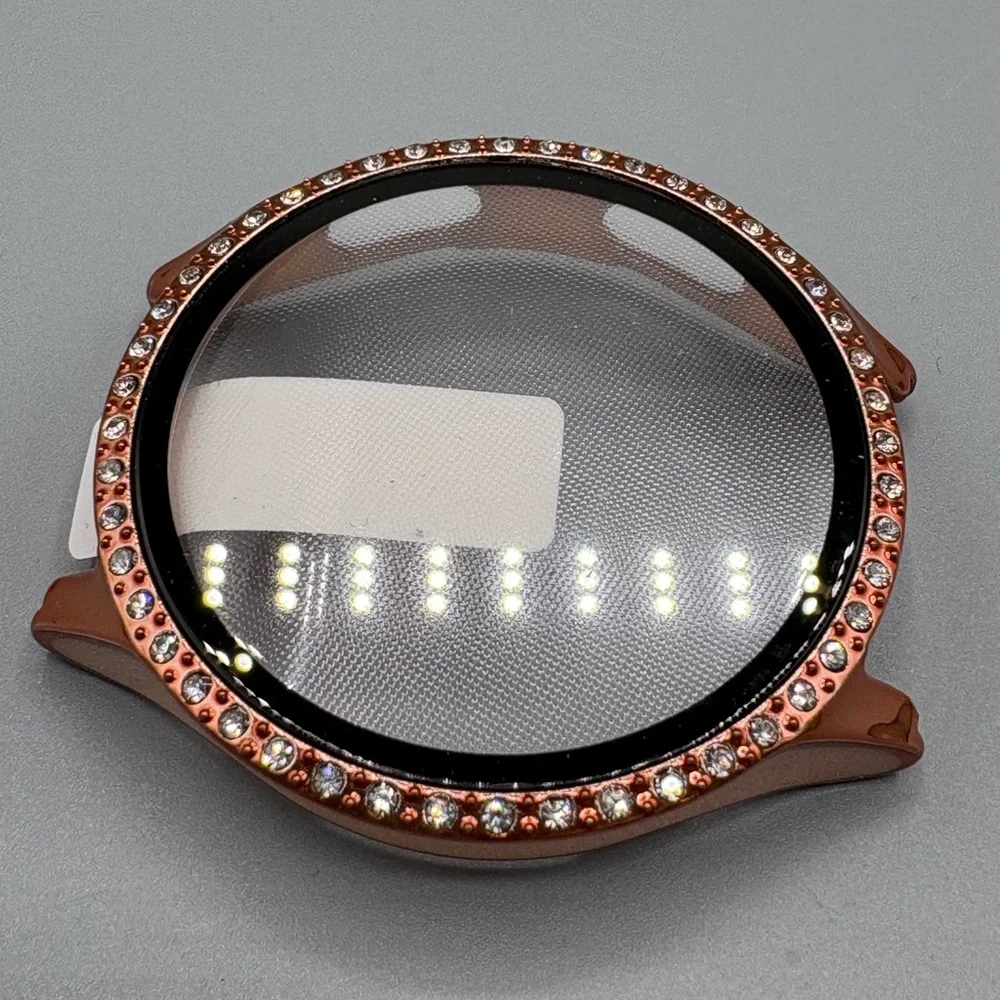 Rose Gold Smartwatch w/ Bracelet Band + 2 Rhinestone Case Covers Charger
